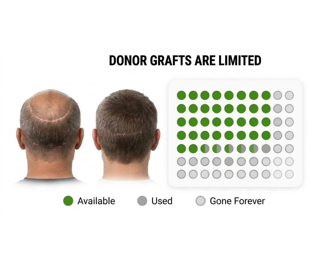 Preserving hair before considering transplant surgery
